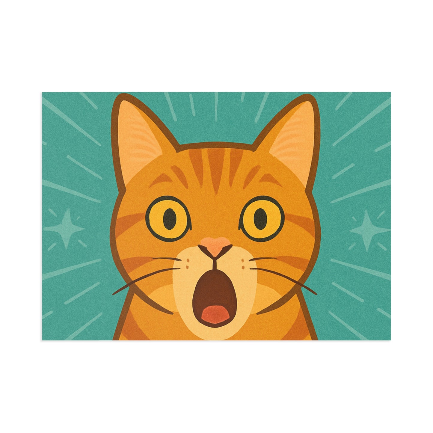 Whimsical Cat Fine Art Postcards | Playful Greeting Cards, Animal Art, Cute Decor, Birthday Gifts, Cat Lovers