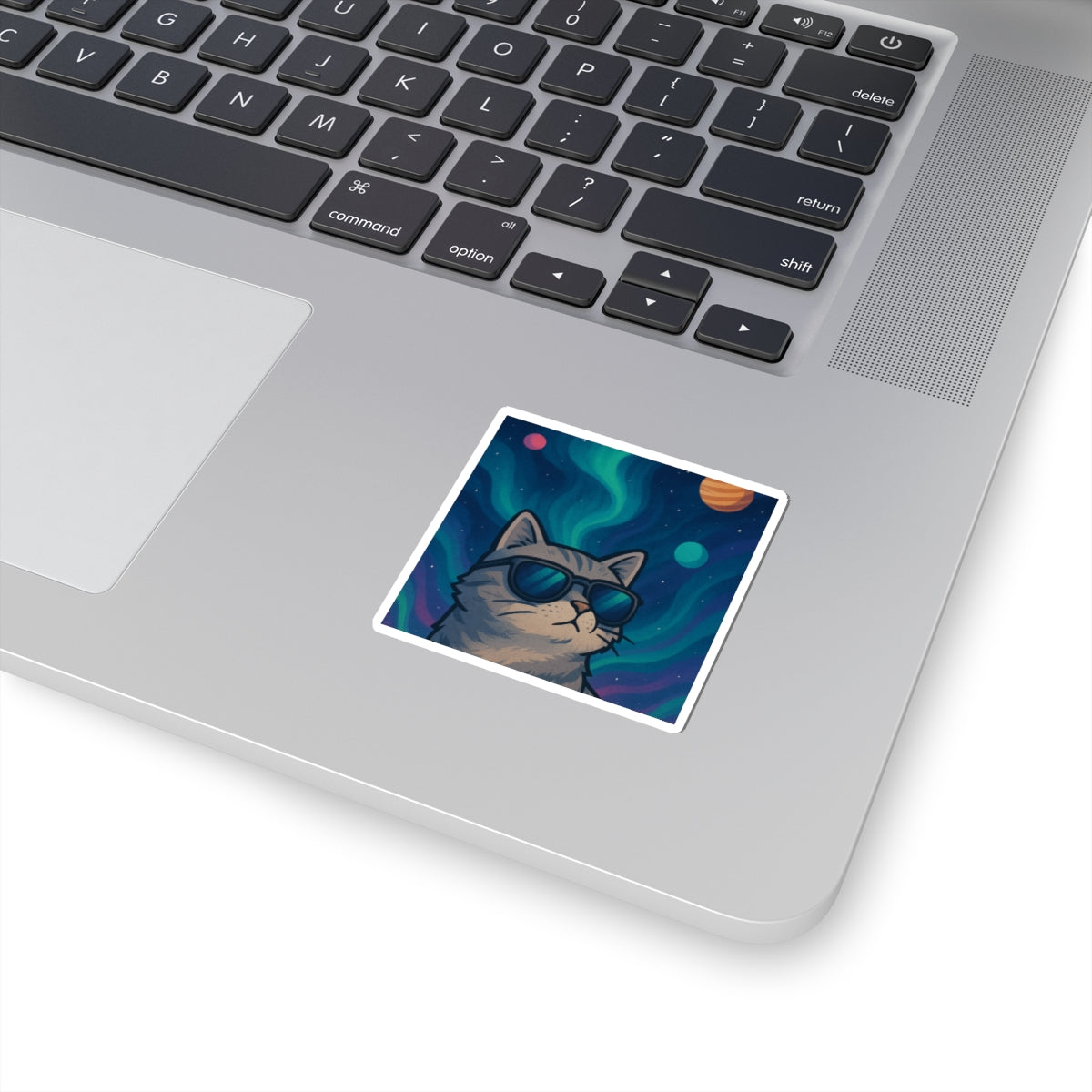 Cool Cat Space Stickers | Trendy Cat Lover Gifts, Laptop Decor, Cosmic Art, Fun Home Decor, Cat Enthusiast Accessories