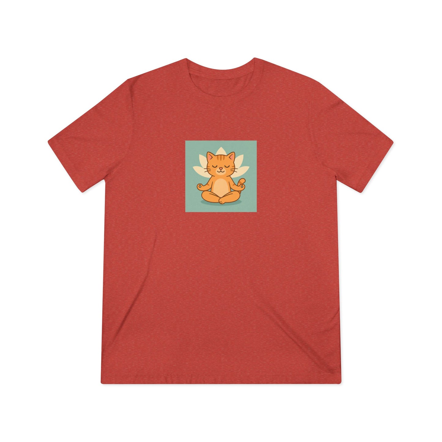 Meditating Cat Unisex Triblend Tee - Cozy Streetwear for Cat Lovers