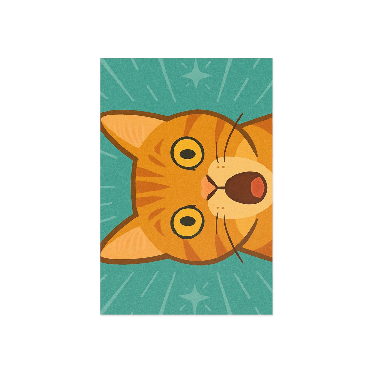 Whimsical Cat Fine Art Postcards | Playful Greeting Cards, Animal Art, Cute Decor, Birthday Gifts, Cat Lovers