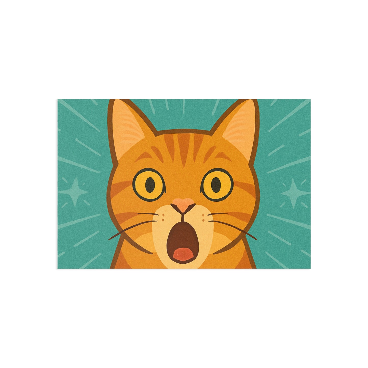 Whimsical Cat Fine Art Postcards | Playful Greeting Cards, Animal Art, Cute Decor, Birthday Gifts, Cat Lovers