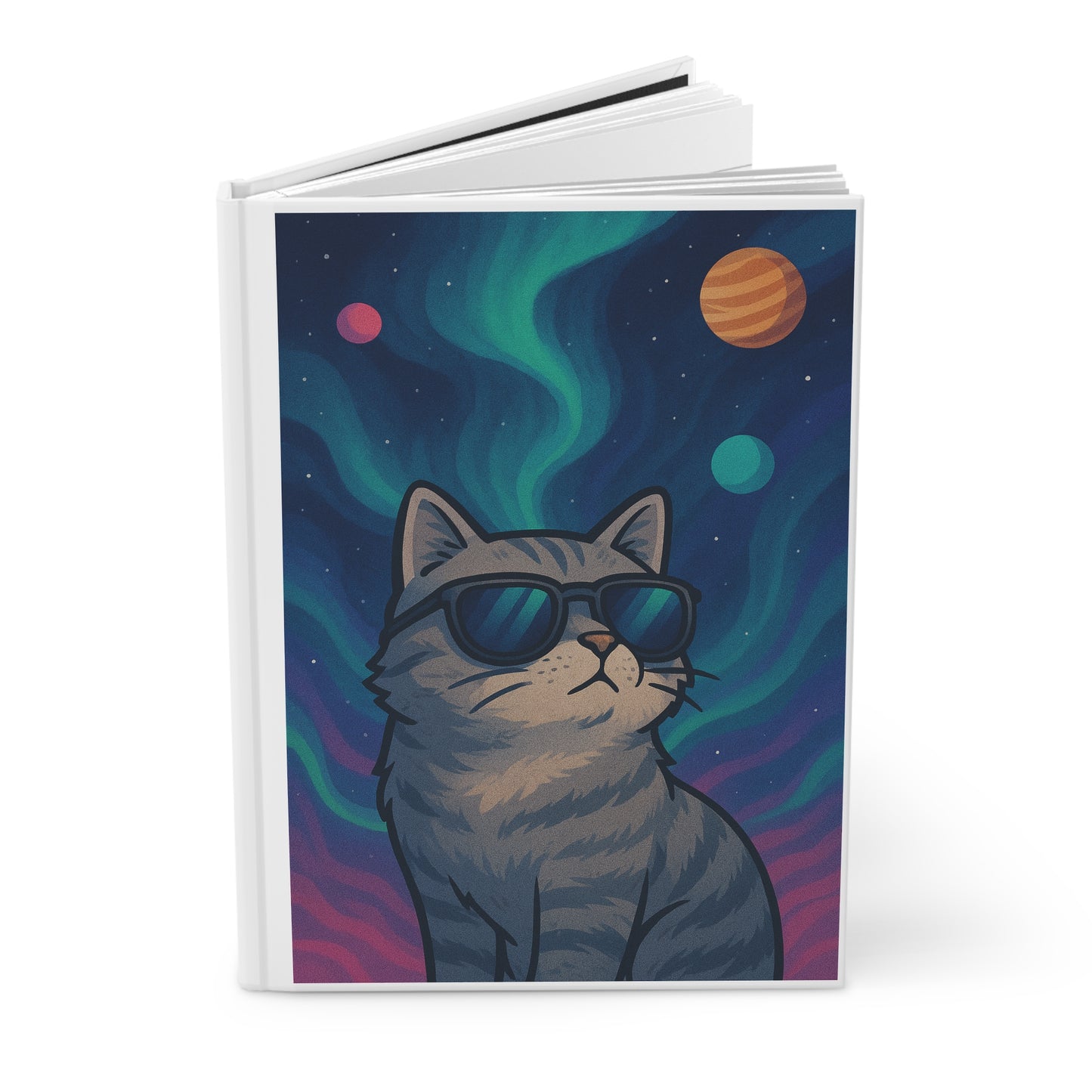 Cat Heart Hardcover Journal - Cute Cat Lover's Notebook