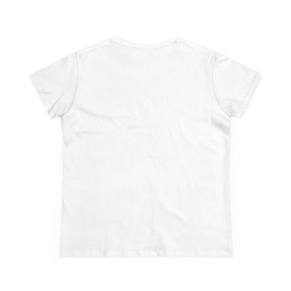 Cat Painting Women's Midweight Cotton Tee - Artistic Cat Lover Shirt